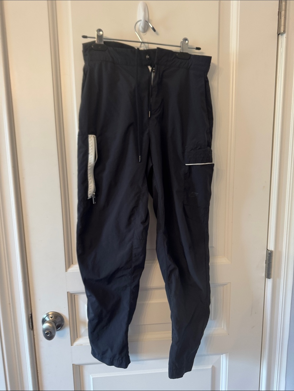 Nike Black Cargo Pants with White Accent Trim